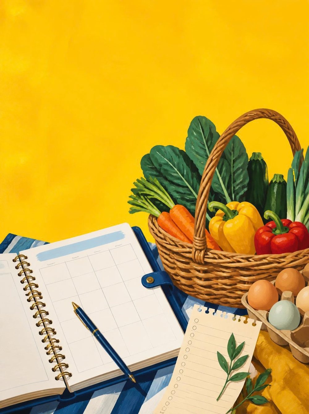 Portada del Planner y lista de compras
